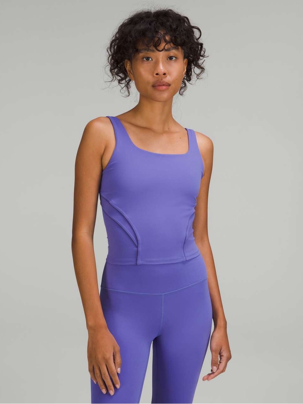 Lululemon Nulu and Mesh-Back Shelf-Bra Yoga Tank Top - Charged Indigo